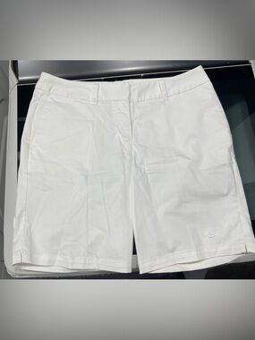 Nike Women's White Performance Bermudas in